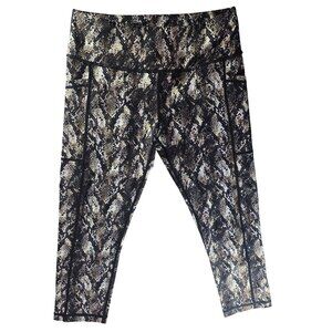 CVG Leggings Medusa snakeskin Medium Stretch pants capri Womens yoga exercise